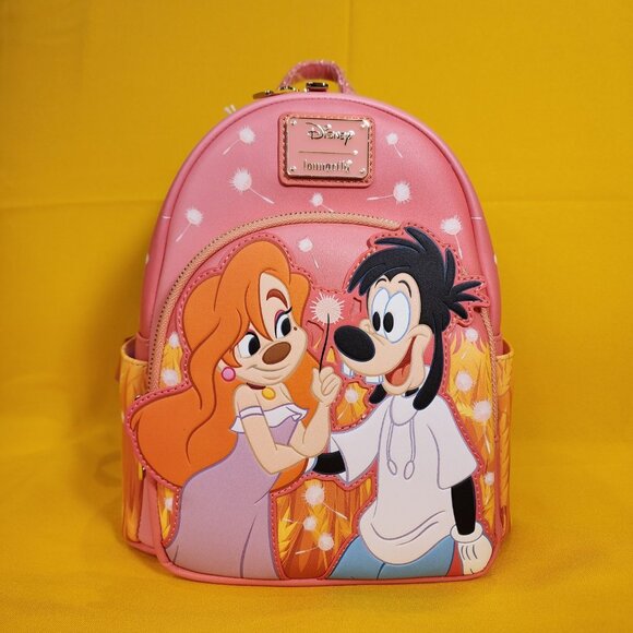 Loungefly Disney A Goofy Movie Max & Roxanne Dandelion Pink Mini Backpack NEW main image 10
